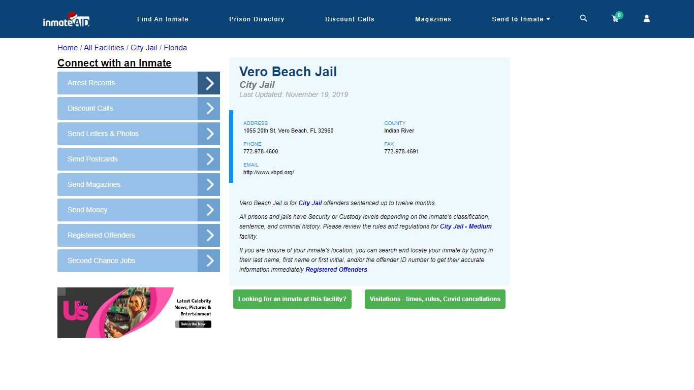 Vero Beach Jail | Inmate Locator